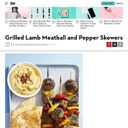 Best Grilled Lamb Meatball and Pepper Skewers Recipe - How To Make Grilled Lamb Meatball and Pepper Skewers