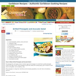 Grilled Pineapple and Avocado Salad Recipe