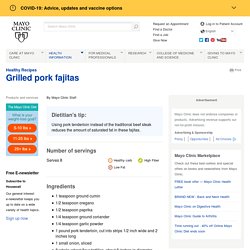 Grilled pork fajitas