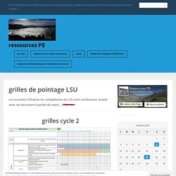 Grilles de pointage LSU - Ressources PE