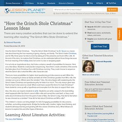 How the Grinch Stole Christmas Lesson Ideas