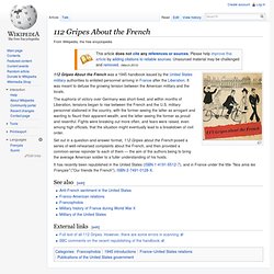 112 Gripes about the French