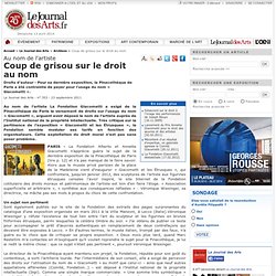 Coup de grisou sur le droit au nom - Le Journal des Arts - n° 353 - 23 septembre 2011