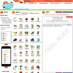 Grocery Shopping List with Pictures for Kids - The Trip Clip
