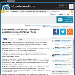 Le site de Grooveshark est maintenant accessible depuis Windows Phone