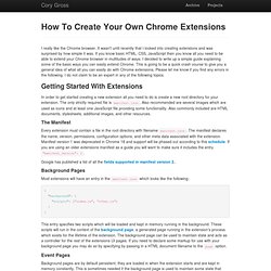 How To Create Your Own Chrome Extensions