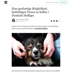 Eine großartige Möglichkeit, bedürftigen Tieren zu helfen