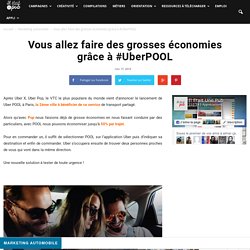 Le # qui va faire mal aux taxis parisiens. Vous allez faire des grosses économies grâce à #UberPOOL