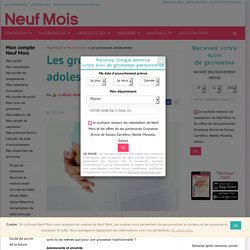 Les grossesses adolescentes - Neufmois.fr