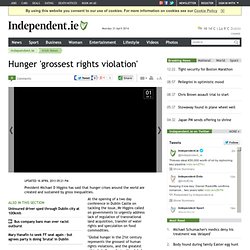 Hunger 'grossest rights violation' - Indo