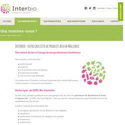 Grossiste de produits bio en Wallonie - Interbio