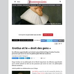 Grotius et le « droit des gens »