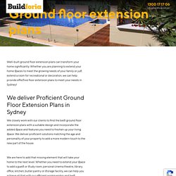 Ground floor extension plans in Sydney - Buildforia PTY Ltd