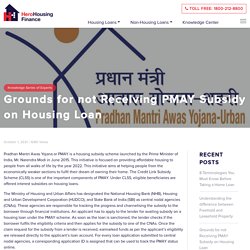 Grounds for not Receiving PMAY Subsidy on Housing Loan