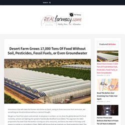 Desert Farm Grows 17,000 Tons Of Food Without Soil, Pesticides, Fossil Fuels, or Even Groundwater – REALfarmacy.com