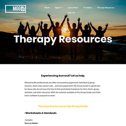 My Group Guide- Learn More About Our Therapy Resources
