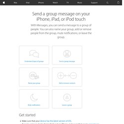 Send a group message on your iPhone, iPad, or iPod touch