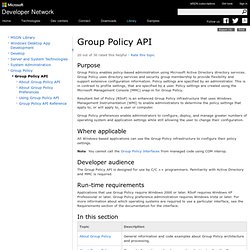 Group Policy API