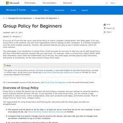 Group Policy for Beginners