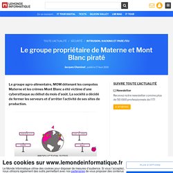 Le groupe propriétaire de Materne et Mont Blanc piraté