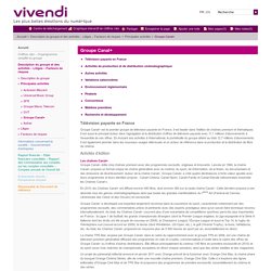 Groupe Canal+ - Vivendi 2010 rapport annuel