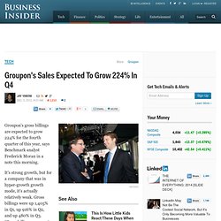 Groupon's Sales Expected To Grow 224% In Q4