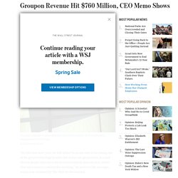 Groupon Revenue Hit $760 Million Last Year