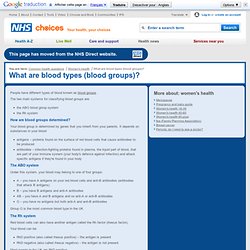 What are blood types (blood groups)? - Health questions