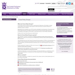 Cross-Party Groups - MSPs