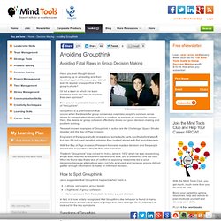 Groupthink - Decision Making Skills Training from MindTools
