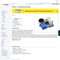 Grove - Loudness Sensor