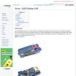 Grove - OLED Display 0.96" - Wiki