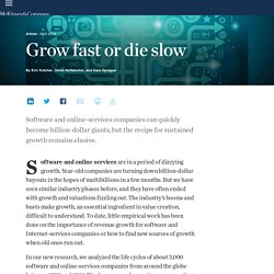 Grow fast or die slow