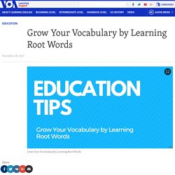 Grow Your Vocabulary by Learning Root Words