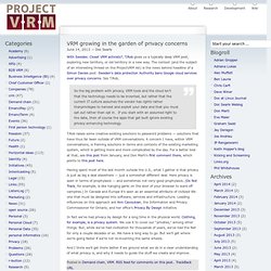 » VRM growing in the garden of privacy concerns ProjectVRM