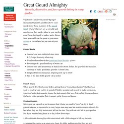 Gourd facts, how to dry gourds, growing gourds