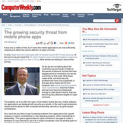 The growing security threat from mobile phone apps
