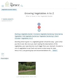 Growing Vegetables A-Z