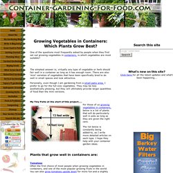Growing vegetables in containers - which types grow well?