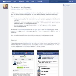 Growth and Mobile Apps - Développeurs Facebook