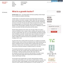 What is a growth hacker?