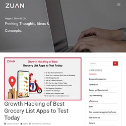 Growth hacking of Best Grocery List Apps to test Today