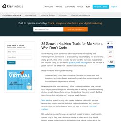 35 Growth Hacking Tools for Marketers Who Don’t Code