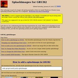 GRUB2 Splashimages