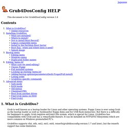 Grub4DosConfig help