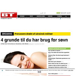 4 grunde til du har brug for søvn - kvinder.bt.dk