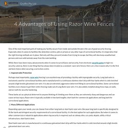 4 Advantages of Using Razor Wire Fences