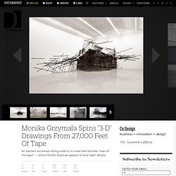Monika Grzymala Spins "3-D" Drawings From 27,000 Feet Of Tape