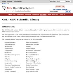 GSL - GNU Scientific Library