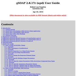 gSOAP 2.7.17 User Guide